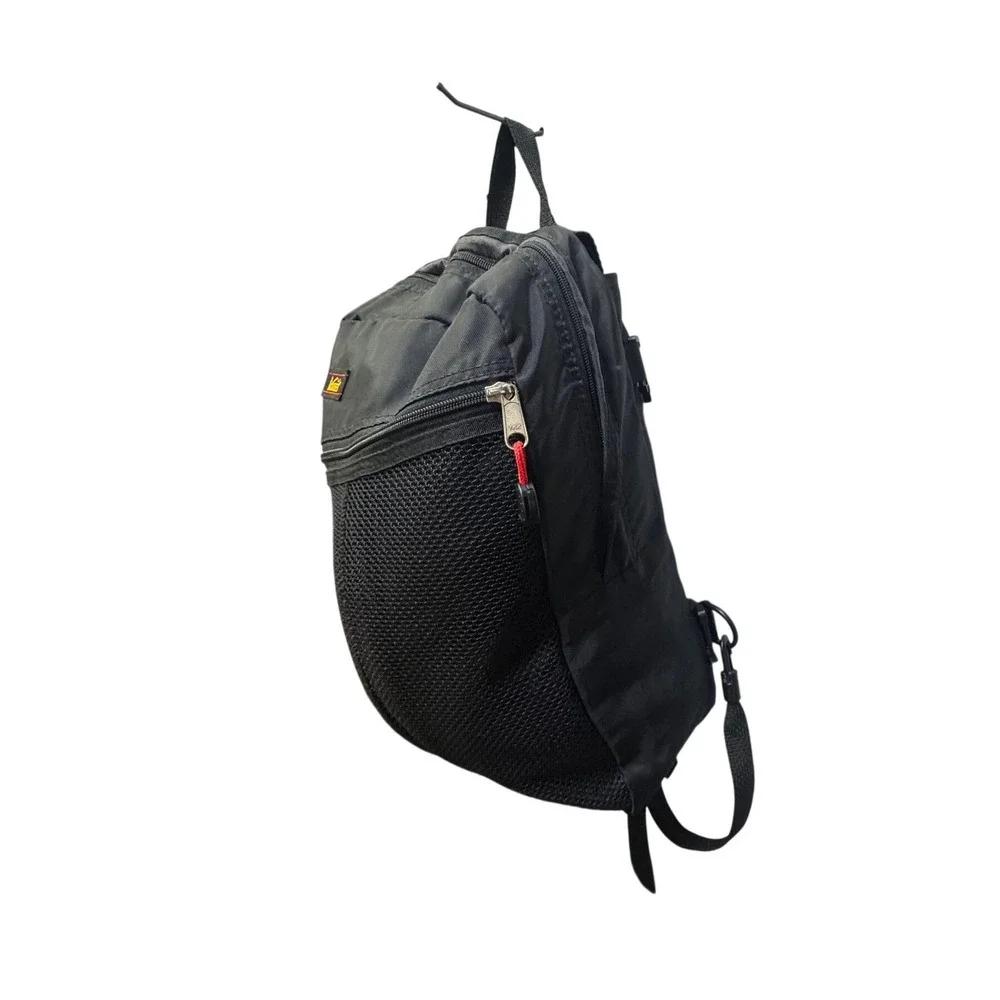REI Mini‎ Backpack Black Nylon Mesh Front Pocket Adjustable Straps Daypack Bag